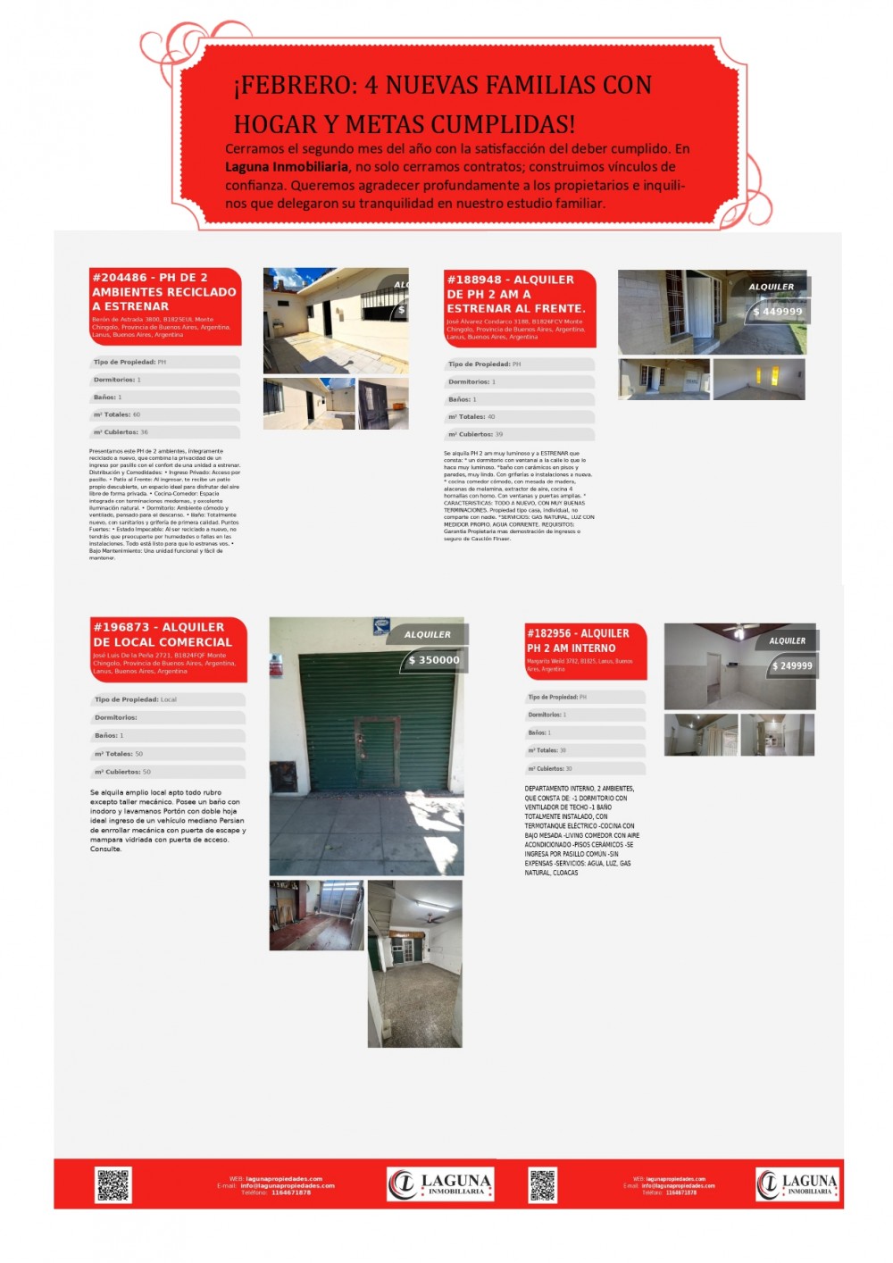 ¡FEBRERO: 4 NUEVAS FAMILIAS CON HOGAR Y METAS CUMPLIDAS! 🏆🏠